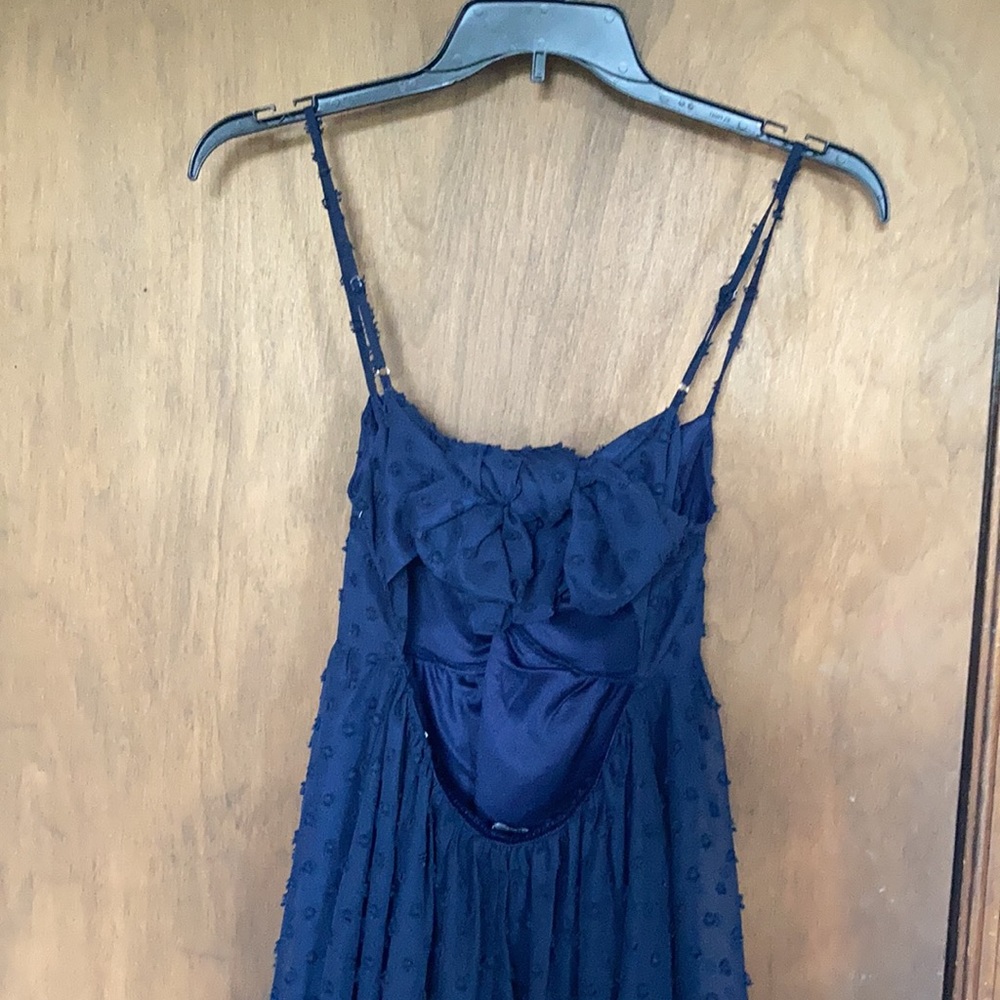 Speechless spaghetti strap back tie navy blue dress M jr - Picture 14 of 17